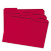 Colored File Folders, 1/3-cut Tabs, Legal Size, Red, 100/box
