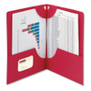 Lockit Two-pocket Folder, Textured Paper, 11 X 8 1/2, Red, 25/box