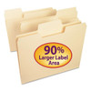 Supertab Top Tab File Folders, 1/3-cut Tabs, Letter Size, 11 Pt. Manila, 100/box