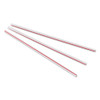 Unwrapped Hollow Stir-straws, 5 1/2", Plastic, White/red, 1000/box, 10 Boxes/ct