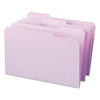 Reinforced Top Tab Colored File Folders, 1/3-cut Tabs, Legal Size, Lavender, 100/box