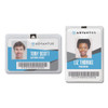 Id Badge Holder W/clip, Vertical, 3.8w X 4.25h, Clear, 50/pack