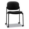 Vl606 Stacking Guest Chair Without Arms, Navy Seat/navy Back, Black Base