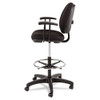 Alera Interval Series Swivel Task Stool, 33.26" Seat Height, Supports Up To 275 Lbs, Black Seat/black Back, Black Base