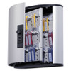 Locking Key Cabinet, 36-key, Brushed Aluminum, Silver, 11 3/4 X 4 5/8 X 11
