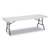 Rectangular Plastic Folding Table, 96w X 30d X 29 1/4h, Gray