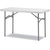 Rectangular Plastic Folding Table, 96w X 30d X 29 1/4h, Gray