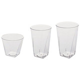 Classicware Tumblers, 12 Oz, Plastic, Clear, 16/bag