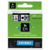 D1 High-performance Polyester Removable Label Tape, 0.37" X 23 Ft, Black On Clear