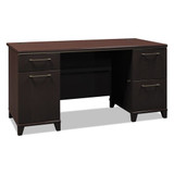 Enterprise Collection 60w Double Pedestal Desk, 60w X 28.63d X 29.75h, Mocha Cherry (box 1 Of 2)