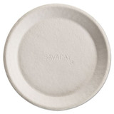 Savaday Molded Fiber Plates, 10", Cream, Round, 500/carton