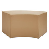 Alera We Series Collaboration Seating, Arc Bench, 38.38w X 21d X 18h, Chestnut