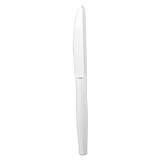 Mediumweight Polystyrene Cutlery, Knife, White, 1000/carton