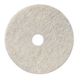 Natural White Burnishing Floor Pads, 19" Diameter, 5/carton