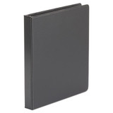 Economy Non-view Round Ring Binder, 3 Rings, 1" Capacity, 11 X 8.5, Black, 4/pack
