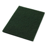 Scrubbing Pads, 14" Diameter, Green, 5/ct