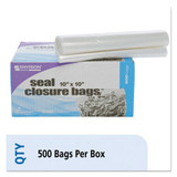 Seal Closure Bags, 2 Mil, 10" X 10", Clear, 500/carton