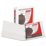 Speedy Spine Heavy-duty Time Saving Round Ring View Binder, 3 Rings, 1.5" Capacity, 11 X 8.5, White