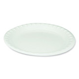 Laminated Foam Dinnerware, Plate, 10.25" Diameter, White, 540/carton