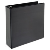 Deluxe Easy-to-open Round-ring View Binder, 3 Rings, 2" Capacity, 11 X 8.5, Black