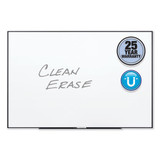 Fusion Nano-clean Magnetic Whiteboard, 96 X 48, Black Frame