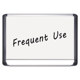 Lacquered Steel Magnetic Dry Erase Board, 48 X 96, Silver/black