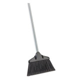 Housekeeper Broom, 54" Overall Length, Steel Handle, Black/gray, 6/ct