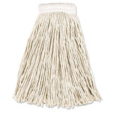 Economy Cotton Mop Heads, Cut-end, White, 16 Oz, 5-in White Headband