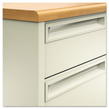 38000 Series Double Pedestal Desk, 72w X 36d X 29.5h, Harvest/putty