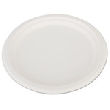 Champware Heavyweight Bagasse Dinnerware, Plate, 10", White, 500/carton