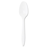 Style Setter Mediumweight Plastic Teaspoons, White, 1000/carton