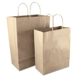 Premium Shopping Bag, 8" X 10.25", Brown Kraft, 50/box