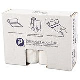 High-density Interleaved Commercial Can Liners, 45 Gal, 12 Microns, 40" X 48", Clear, 250/carton