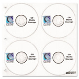 Deluxe Cd Ring Binder Storage Pages, Standard, Stores 8 Cds, 5/pack