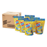 Non-scratch Soap Scrubbers, Blue, 8/pack, 6 Packs/carton