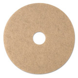 Ultra High-speed Natural Blend Floor Burnishing Pads 3500, 20" Dia., Tan, 5/ct