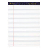 Gold Fibre Writing Pads, Wide/legal Rule, 8.5 X 11.75, Canary, 50 Sheets, 4/pack