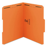 Top Tab Colored 2-fastener Folders, 1/3-cut Tabs, Letter Size, Orange, 50/box