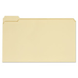 Top Tab Manila File Folders, 1/5-cut Tabs, Assorted Positions, Legal Size, 11 Pt. Manila, 100/box