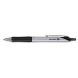 Acroball Pro Retractable Ballpoint Pen, 1mm, Black Ink, Silver Barrel, Dozen