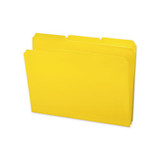 Top Tab Poly Colored File Folders, 1/3-cut Tabs, Letter Size, Yellow, 24/box