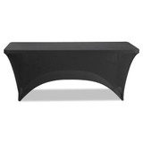Stretch-fabric Table Cover, Polyester/spandex, 30" X 72", Black