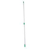 Opti-loc Aluminum Extension Pole, 8ft, Two Sections, Green/silver