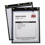Heavy-duty Super Heavyweight Plus Stitched Shop Ticket Holders, Black, 9x12,15/bx
