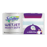 Wetjet System Refill Cloths, 11.3" X 5.4", Heavy Duty, White, 14/box, 4 Bx/ct