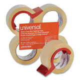 Heavy-duty Box Sealing Tape With Dispenser, 3" Core, 1.88" X 60 Yds, Clear, 4/box