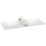 Treated Binder Clearvue Locking Round Ring Binder, 3 Rings, 3" Capacity, 11 X 8.5, White