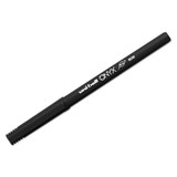 Onyx Stick Roller Ball Pen, Micro 0.5mm, Black Ink, Black Matte Barrel, Dozen