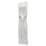 Mediumweight Wrapped Polypropylene Cutlery, Soup Spoon, White, 1,000/carton