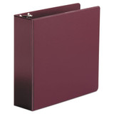 Economy Non-view Round Ring Binder, 3 Rings, 3" Capacity, 11 X 8.5, Burgundy